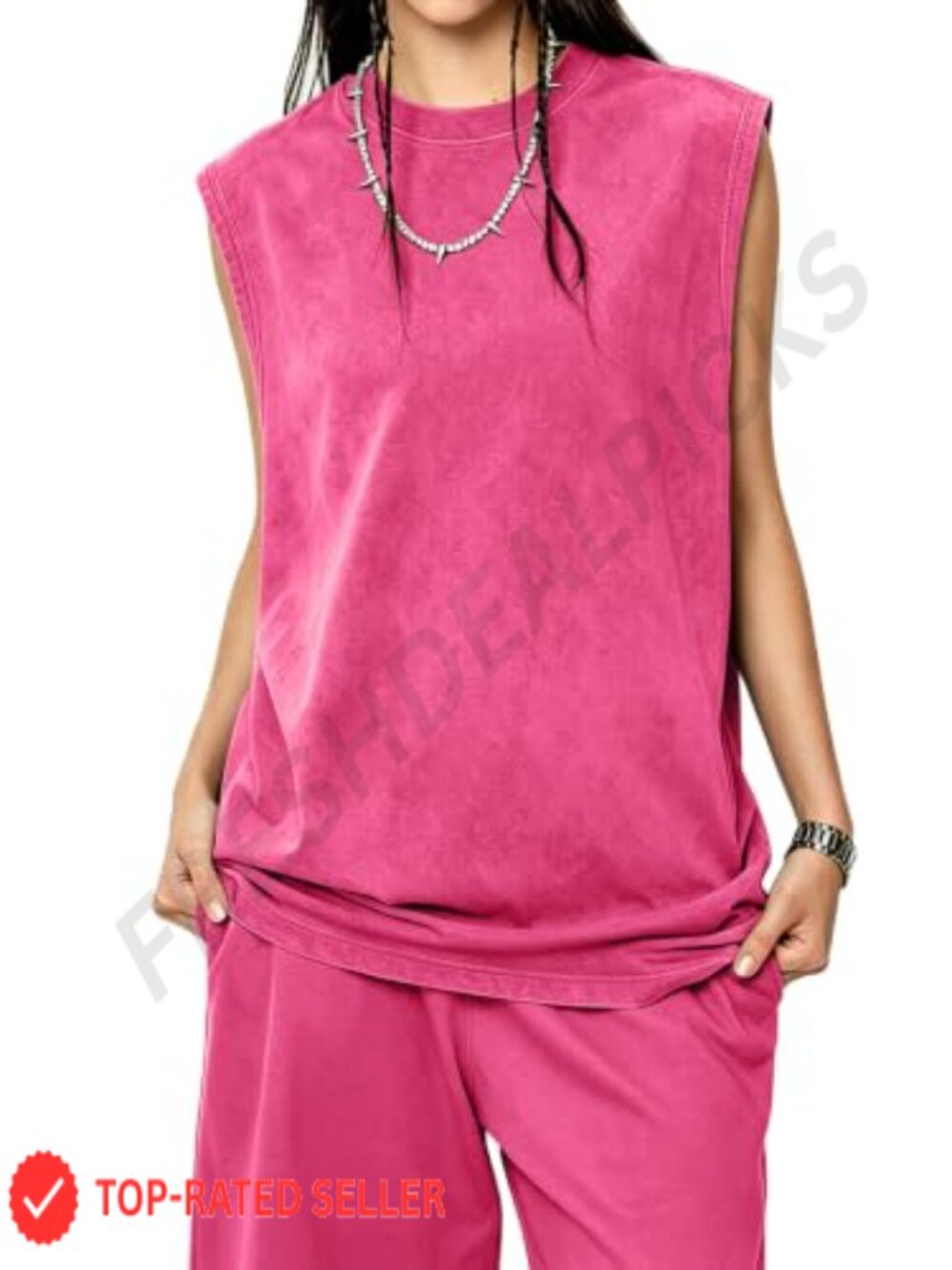 100% Cotton Sleeveless Tank Top Crew Neck Gym Workout Beach